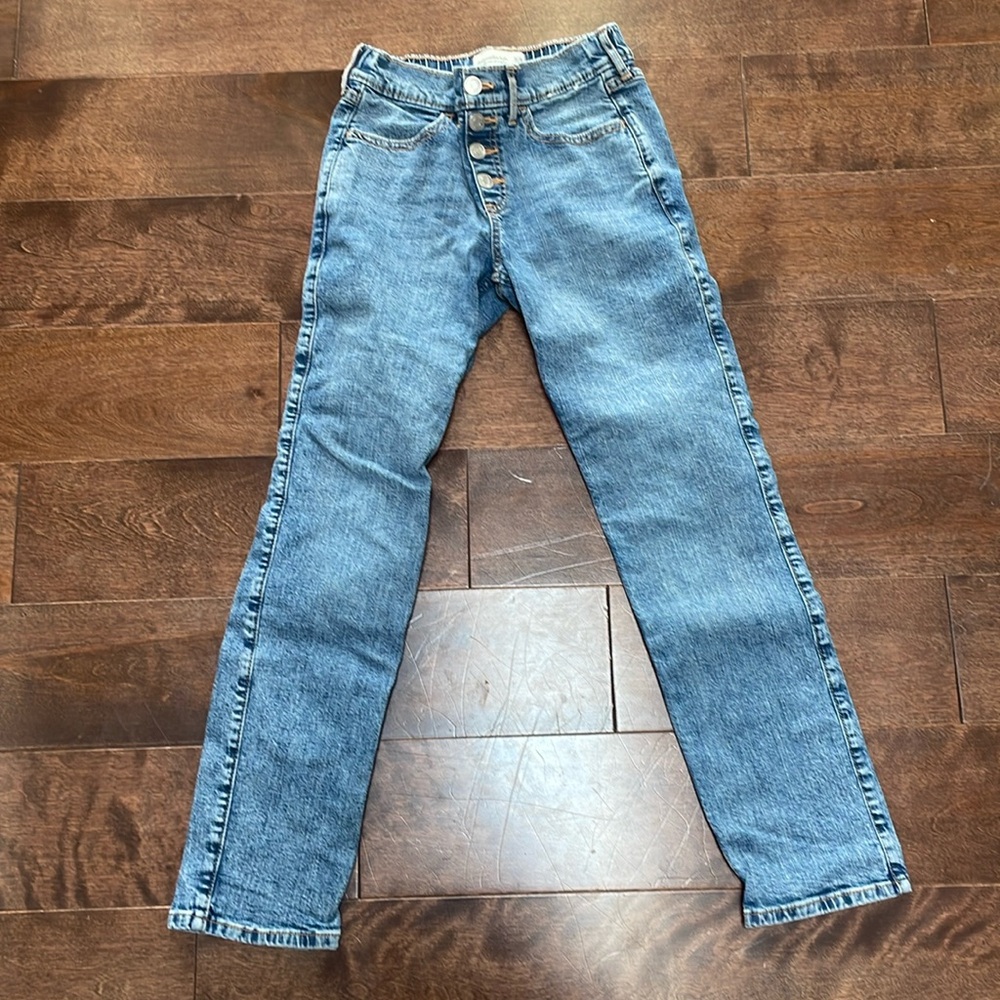 Abercrombie Kids-girls’ high rise straight jeans